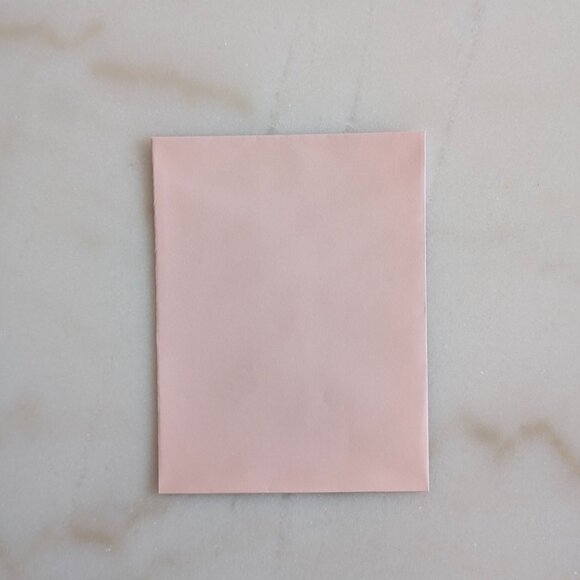 Set of 4 Original Hand-Drawn Greeting Cards – Bright Botanical Abstract in Coral - Picture 9 of 9